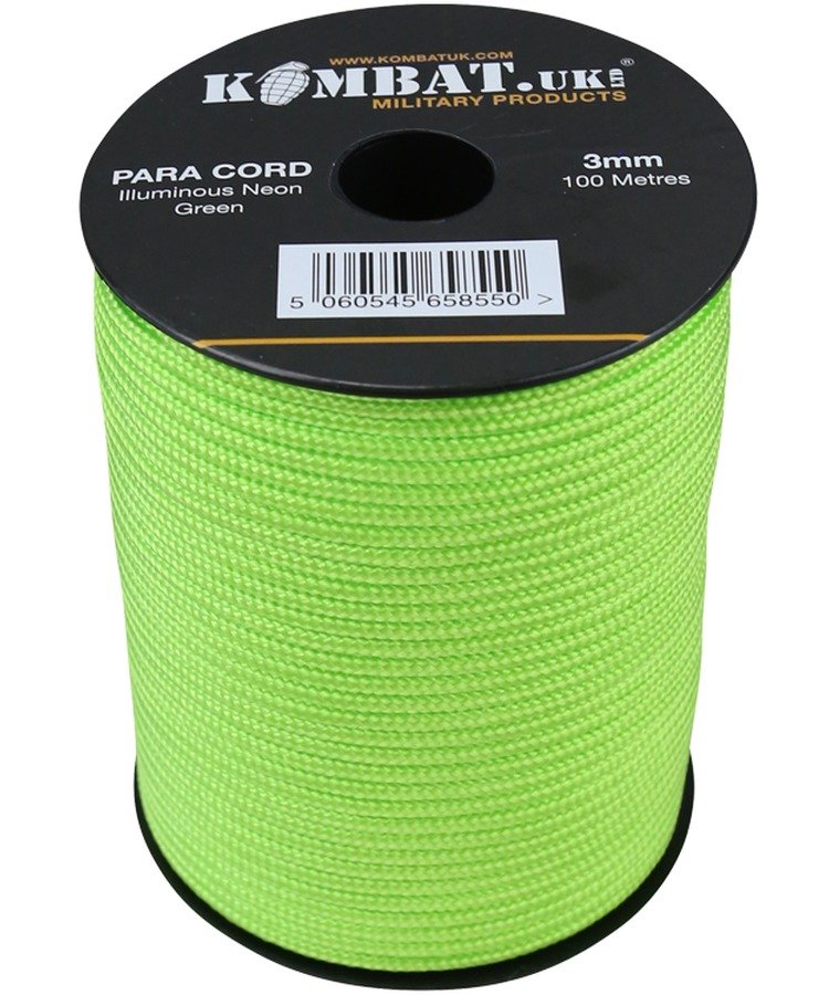 Para cord – 100m Reel – Neon Green