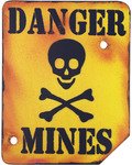 Danger Mines Sign