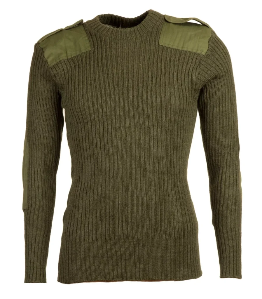 British Army Olive Green Wool Jumper