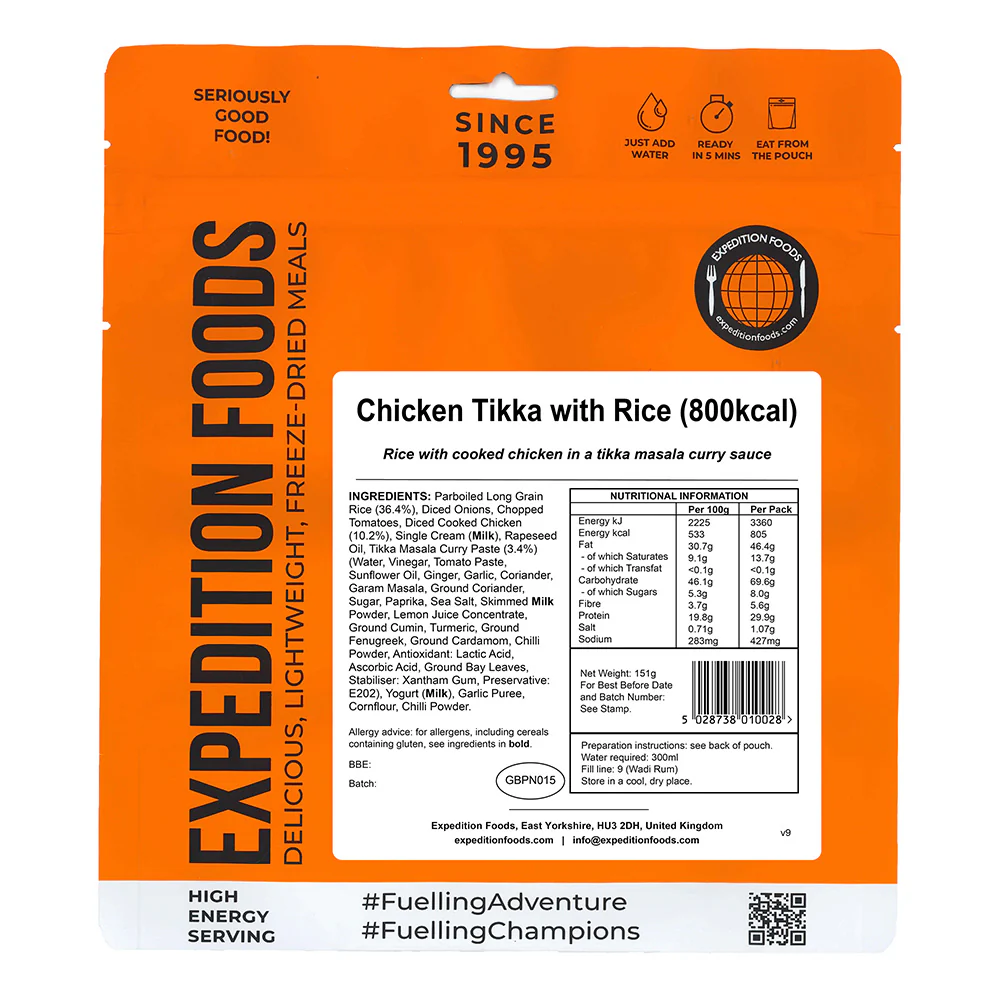 Chicken Tikka with Rice 800KCAL